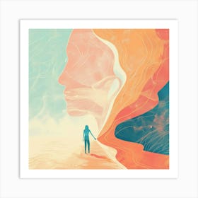 Woman In The Desert 4 Art Print