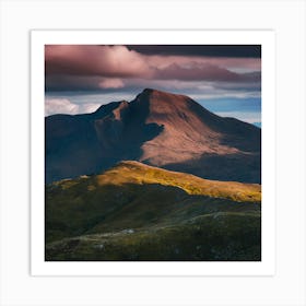 Cadair Idris Wales Colourful Mountain Illustration Poster 5 Art Print