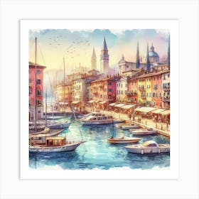 Watercolor Of Venice Art Print
