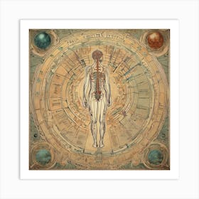 Astrological Nouveau Chart Series - 11 Art Print