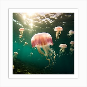 Jellyfishes Art Print