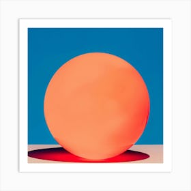 Orange Ball On A Table Art Print