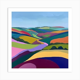 Colourful Abstract Exmoor National Park England 4 Art Print