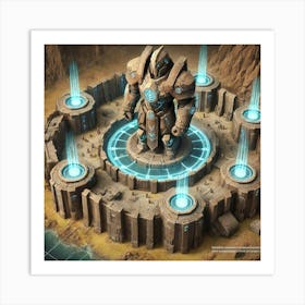 A Detailed Depiction Of A Stonebound Guardian Unit Art Print