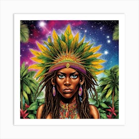 Afro-Caribbean Woman Art Print