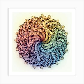 Flux Dev A Vibrant Intricate Illustration Of Intertwined Celti 1 Art Print