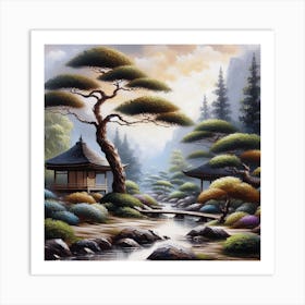 Japanese Garden Art Print