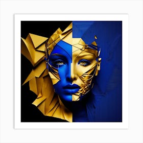 Abstract Portrait Of A Woman 1 Art Print