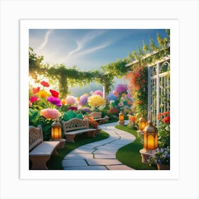 Garden Path 3 Art Print