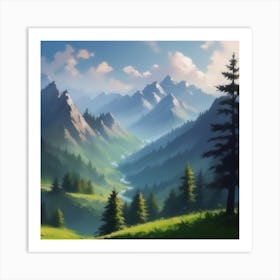 Landscape Painting 95 Art Print