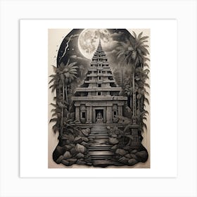 Temple Of The Moon  Art Print