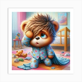 Sad Teddy Bear Art Print