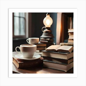 Coffee And Books 13 Art Print