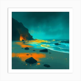 Lava Beach Art Print