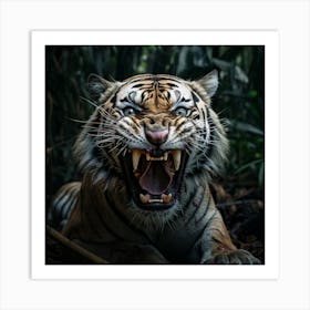 Tiger Roaring 2 Art Print