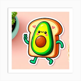 Avocado Sticker 1 Art Print