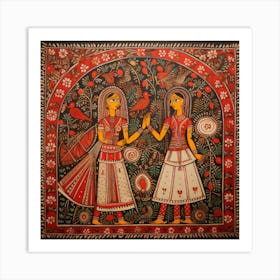 Two Indian Women Art Print