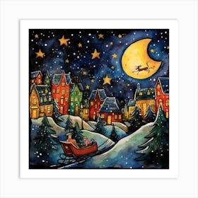 Christmas Sleigh Art Print