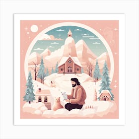 Christmas In The Village Art Print