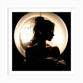 Silhouette Of A Woman Art Print