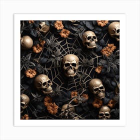 Halloween Skulls 1 Art Print