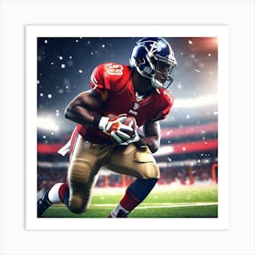 Nfl Player Running Art Print