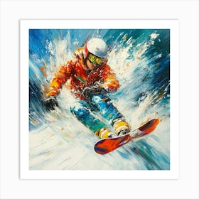 Snowboarder Art 5 Art Print