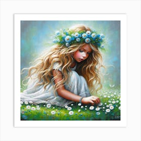 Daisy Girl Art Print