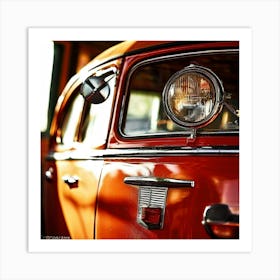 Door History Classic Detail Window Front Closeup Headlamp Sunlight Bumper Transport Auto (6) Art Print