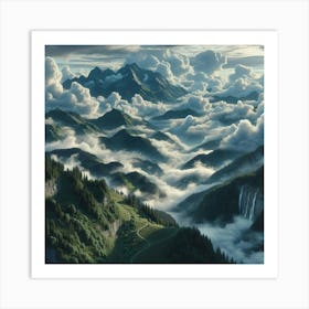 Valley Of Clouds Art Print