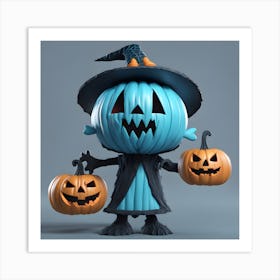 Halloween Pumpkinhead Art Print