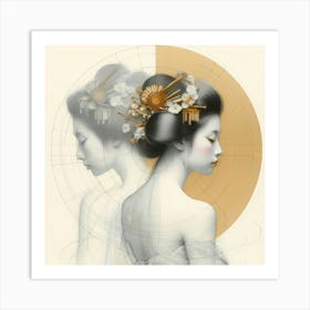 Creativel Geisha Illustration 121 Art Print