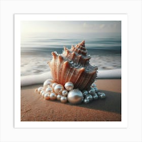 Pearls On The Beach 2 Art Print