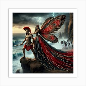 The Fairy And The Love For A Spartacus Warriors Art Print