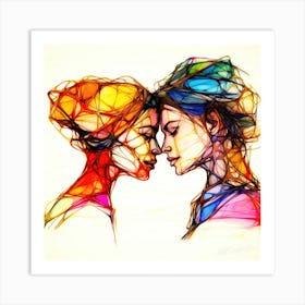 Mother Daughter Bond - A Mothers Blessing Art Print