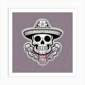 Day Of The Dead Skull 22 Art Print