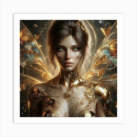 Golden Faerie Art Print