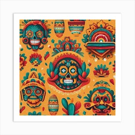 Mexican Skulls 6 Art Print