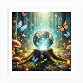 World Of Butterflies 1 Art Print