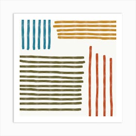 Abstract Stripes Art Print