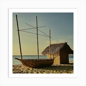 Boat On The Beach Art Print