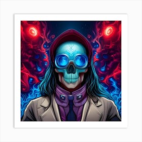 Psychedelic Skull 3 Art Print