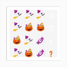 Halloween Order Of Operations Quiz Math Teacher Pumpkin Art Print