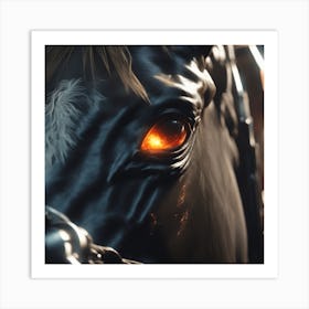 Horse With Glowing Eyes 1 Art Print