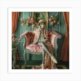 Hermes WEIMARANER Art Print