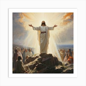 A Depiction Of A Sunday Morning Where The Essence Of The Resurrection After Jesus Christs Crucifixi (4) Art Print