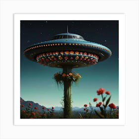 Leonardo Lightning Ufo Unidentified Floral Object Art 1 Art Print