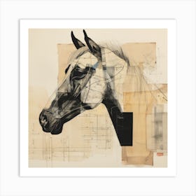Abstract Equines Collection 24 Art Print
