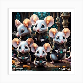 Family Of Mice 1 Art Print