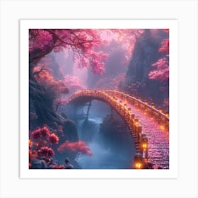 Bridge In The Forest Art Print